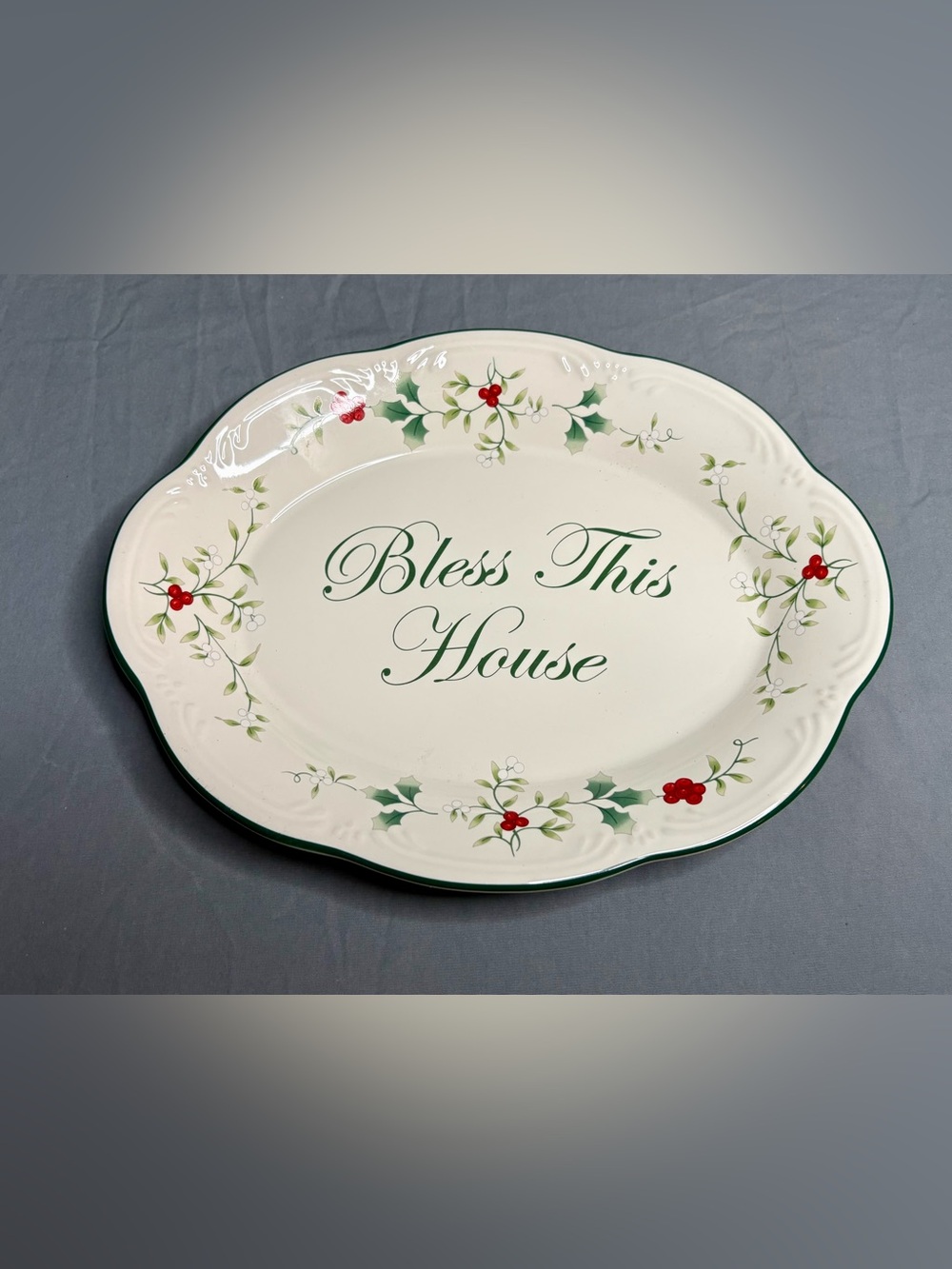 Pfaltzgraff Bless This House Platter from the Winterberry Collection